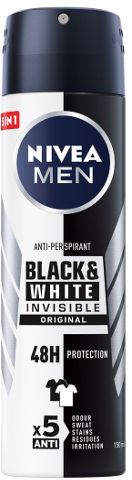 ניוואה דאודורנט בלאק & וויט אינביסבל לגבר Nivea Black & White Invisible For Men