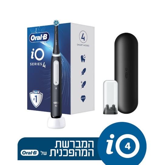 אורל בי iO4 מברשת שיניים חשמלית - שחור