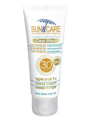 סאן & קאר ג'ל שקוף להגנת הפנים SUN&CARE SPF30