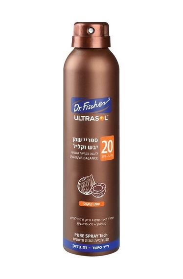 אולטרסול ספריי רציף שמן קוקוס Ultrasol SPF20