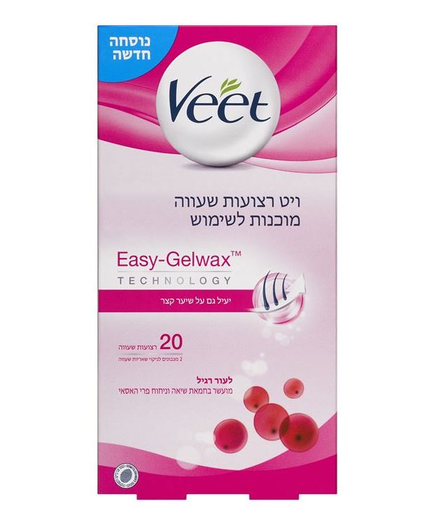 ויט רצועות שעווה מוכנות לעור יבש 20 יח' Veet