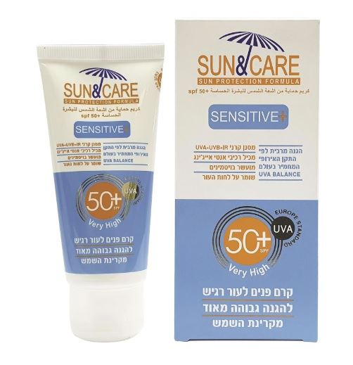 סאן & קאר קרם פנים לעור רגיש להגנה גבוהה מאוד SUN&CARE Sensitive