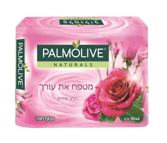 פלמוליב סבון מוצק מועשר בתמציות חלב וורדים Palmolive