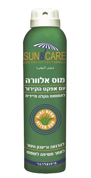 סאן & קאר מוס אלוורה עם אפקט קירור SUN & CARE