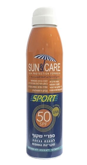 סאן & קאר ספריי שקוף ספורט SUN&CARE SPF50