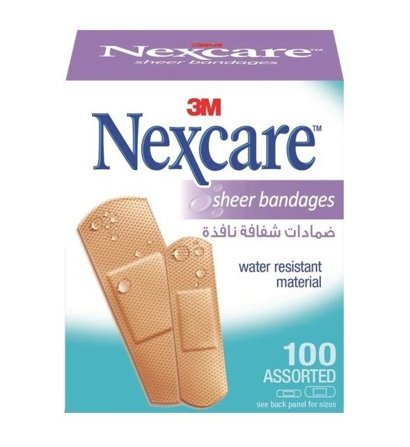 נקסקר 3M מיקס פלסטרים עמידים למים 100 יחידות Nexcare