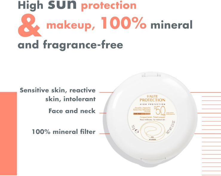 אוון מייק אפ בז' בעל הגנה גבוהה Avene SPF 50