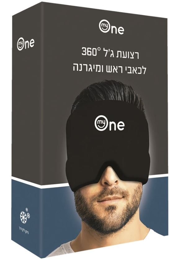 רצועת ג'ל 360 לכאבי ראש ומיגרנה (צבע תכלת)