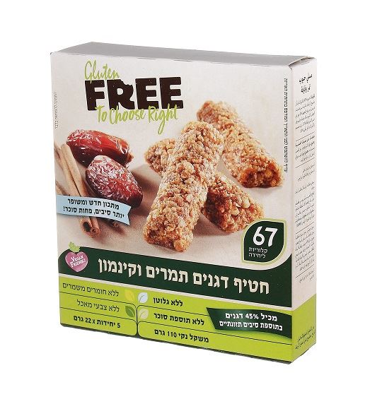 חטיף דגנים תמרים וקינמון ללא סוכר Free