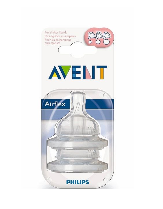 אוונט זוג פטמות סיליקון Airflex זרימה רב שלבית Avent