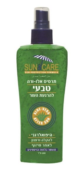 סאן & קאר תרסיס אלוורה טבעי להרגעת העור SUN & CARE