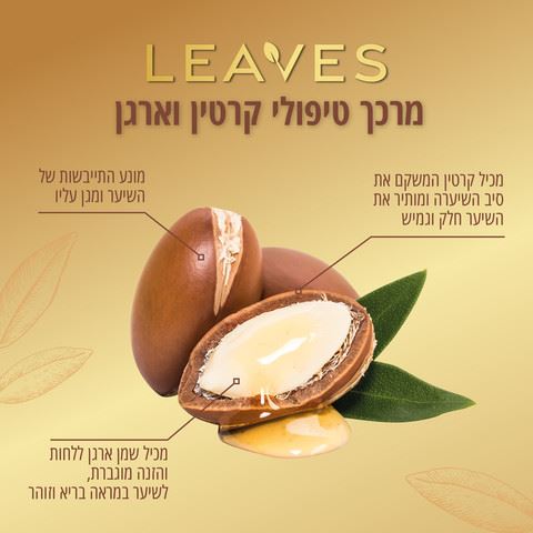 מרכך טיפולי קרטין וארגן Leaves