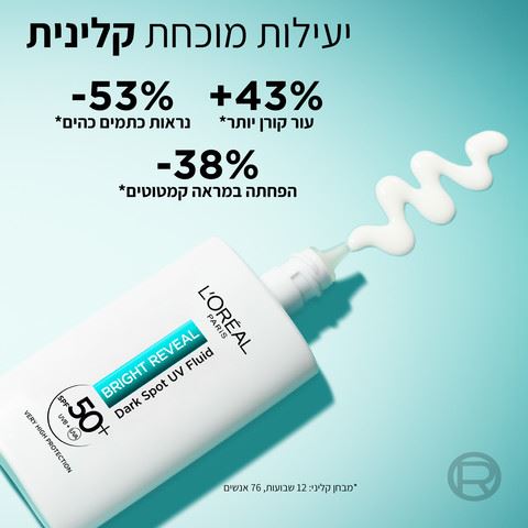 לוריאל ברייט ריביל תחליב לחות והגנה L'Oreal SPF50