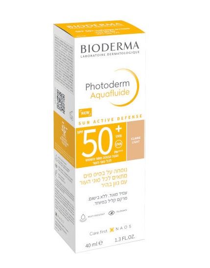 ביודרמה פוטודרם אקוופלואיד +SPF50 עם גוון Bioderma