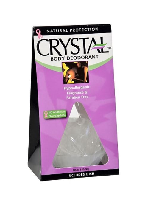 דאודורנט אבן קריסטל טבעי במגשית Crystal