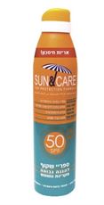 סאן & קאר ספריי שקוף 300 מ"ל SUN & CARE SPF50 UVA