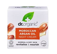 דר. אורגניק+ קרם לילה בתוספת שמן מרוקאי Dr.Organic+