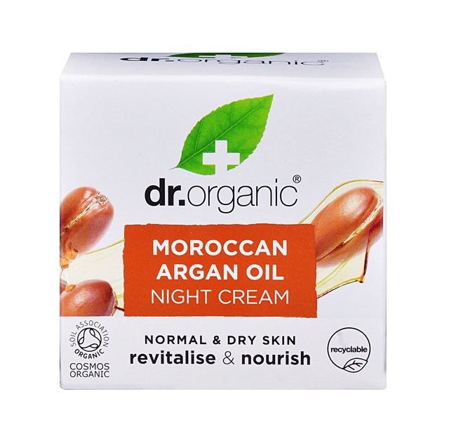 דר. אורגניק+ קרם לילה בתוספת שמן מרוקאי Dr.Organic+