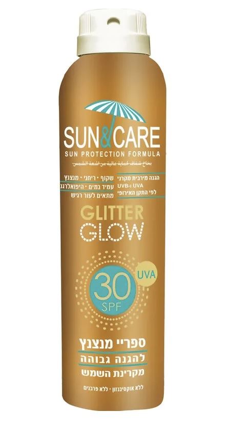 סאן & קאר ספרי מנצנץ להגנה גבוהה מהשמש SUN & CARE SPF30 UVA