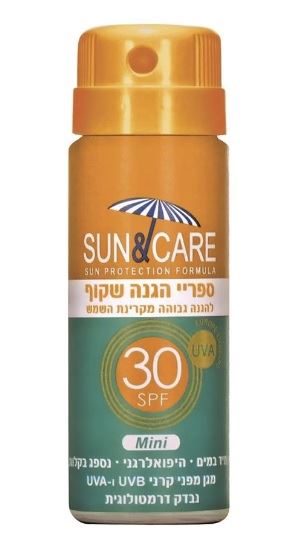 סאן & קאר ספריי הגנה שקוף מיני SUN & CARE SPF30 UVA